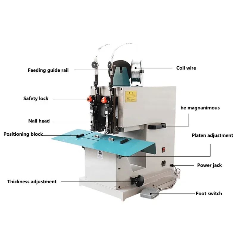 High-speed saddle stitching machine, 220V double-head binding and folding machine, saddle stitching machine