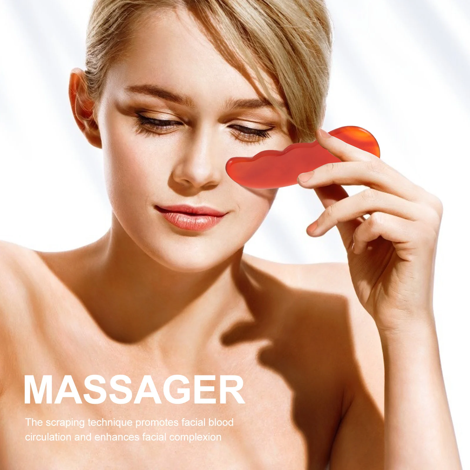 

1Pcs Natural Jade Gua Sha Scraping Board Facial Massage Tool for Pain Relief Body Massager Scraping Board