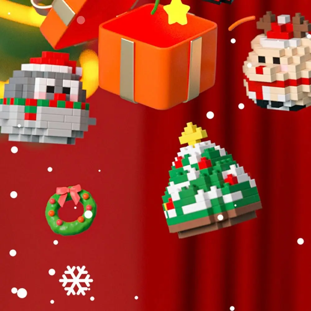 Árvores de natal bloco de construção de natal elk blocos de ano novo quebra-cabeça papai noel presentes das crianças micro blocos empilhamento