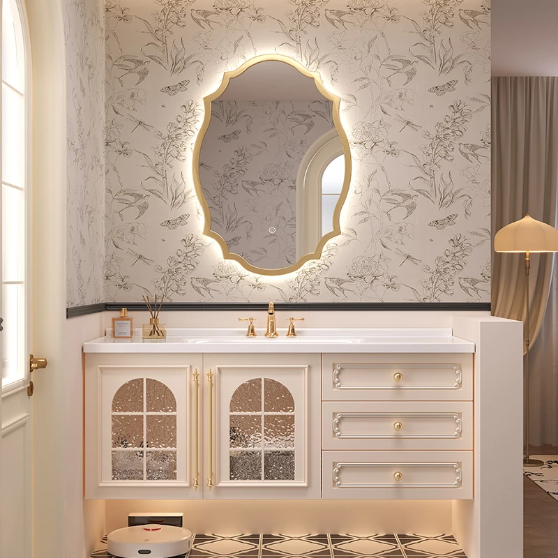 Bedroom Drawers Bathroom Cabinet Interior Dividers Mirror White Bathroom Cabinet Shelving Modern Toilet Gabinete Hotel Furniture