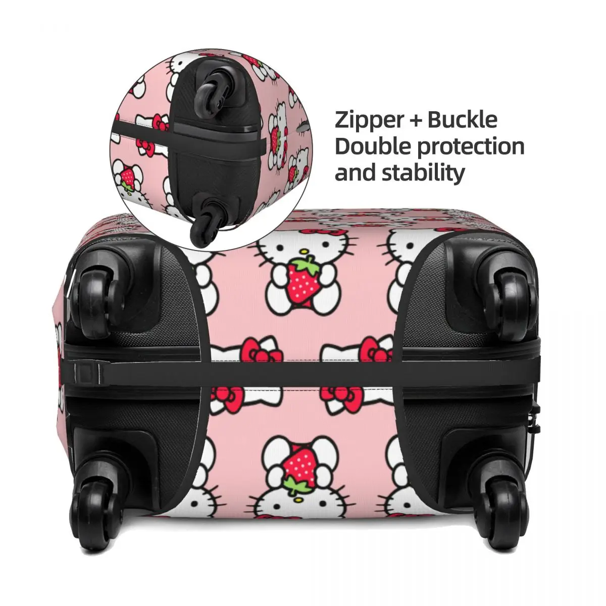 Custom Sanrio Hello Kitty Suitcase Cover Dust Proof Travel Luggage Covers for 18-32 inch