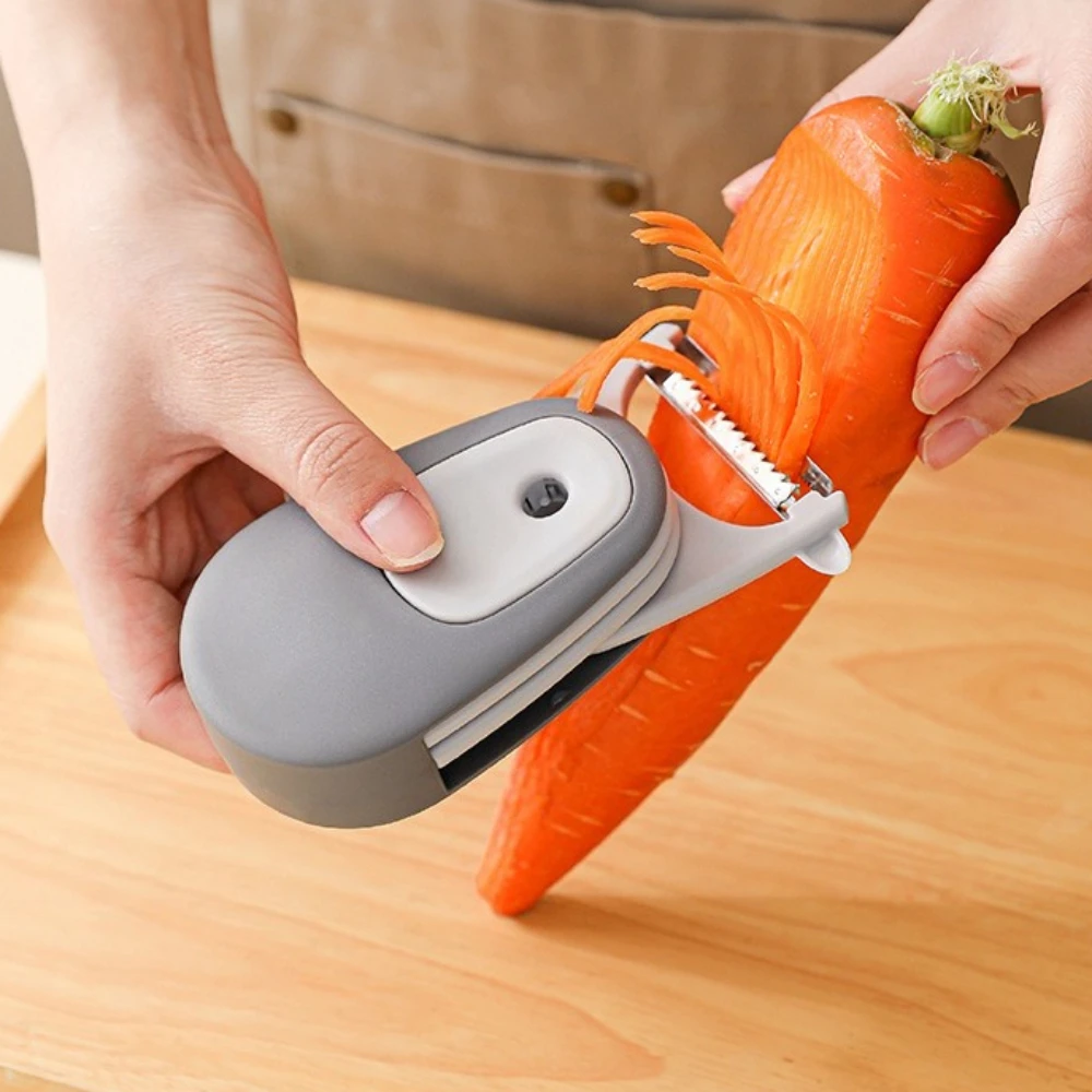 3-in-1 Portable Fruit and Cucumber Peeler Fruit Vegetable Tools Outdoor Portable Vegetable Peeler Home Multifunctional Scraper