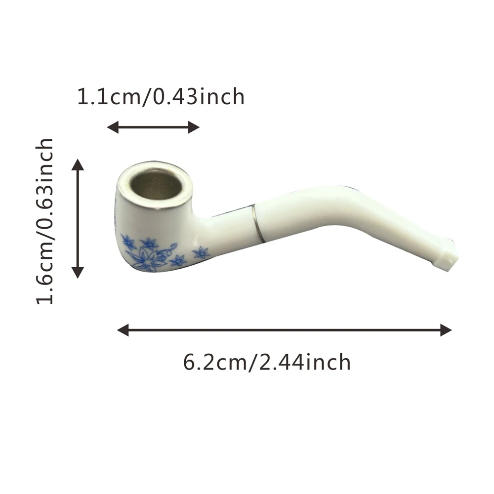 10pcs Handmade Mini Plastic Pipe Classic Smoking Pipe 60mm Durable Vintage Pipes Accessories
