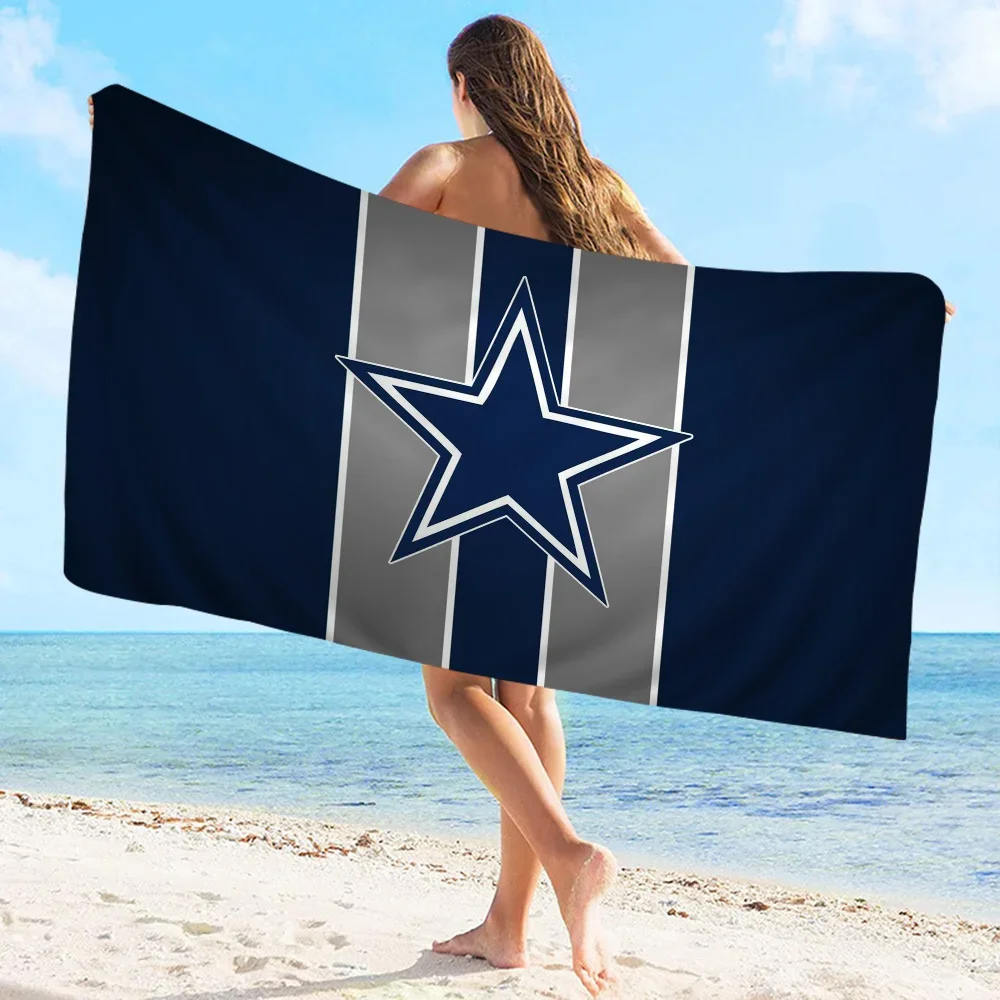 Dallas C-Cowboys Prayer Big Microfiber Beach Towels Quick Dry Towel Sand Beach Towels Pool Towel for Travel Swim Pool Yoga