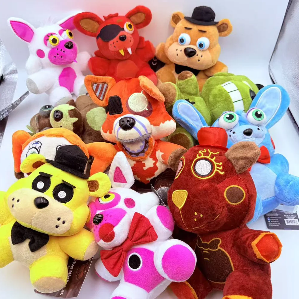 2026 HOT FNa Night At Freddy Fnfa Lindos Peluches de Bonnie, Foxy y Freddy, Muñecos de Peluche de Dibujos Animados para Niños y Fans, Regalos