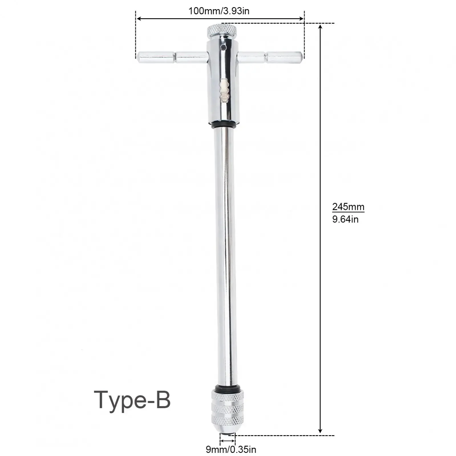 Imagem -04 - Ratchet Tap Wrench com Rosca Máquina Metric Plug Tap e Die Grupo Ferramentas Oficina Mecânica M3-m8 M5-m12 Ajustável