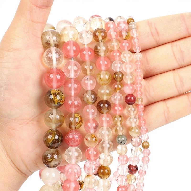 Natural Stones Amethysts Beads Loose Spacer 4 6 8 10 12mm Healing Stone for Jewelry Making DIY Bracelet Accessory Wholesale