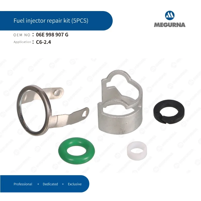 

06E998907G 5pcs Fuel Injector O-ring Seals Repair Kits For 2.8 3.2 V6 V8 AUDI A4 B7 B8 A5 A6 C6 C7 A7 A8 Q5 Q7 R8 VW TOUAREG