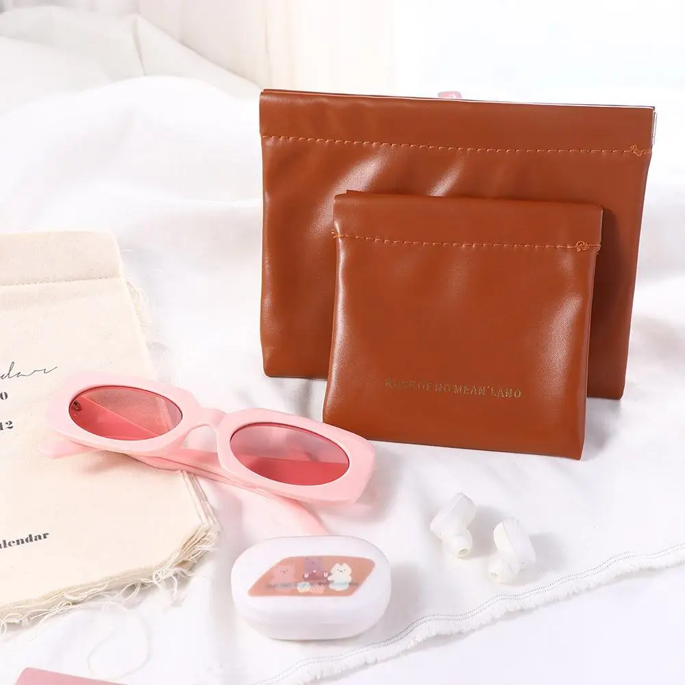 Small Item Bag PU Leather Key Case Bag Mini Coin Purse Women Change Storage Bag Lipstick Cosmetic Bag Small Spring Bag