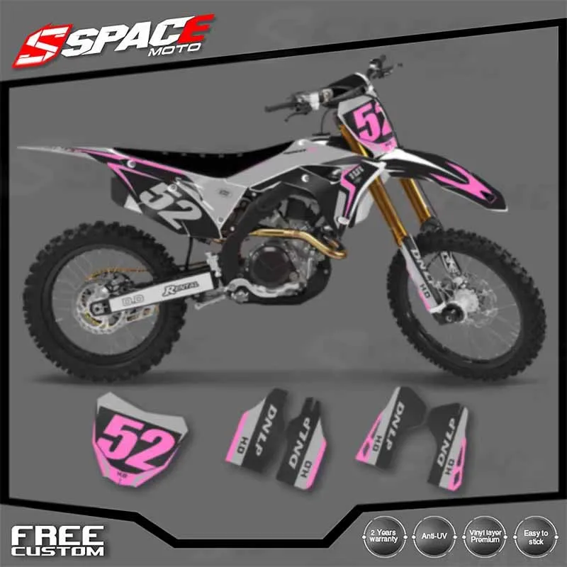 الفضاء مخصص للدراجات النارية الرسومات خلفية مائي لهوندا 2018 CRF250 17-18CRF450 2019-2020 CRF250 450 الشارات ملصقات أطقم 10