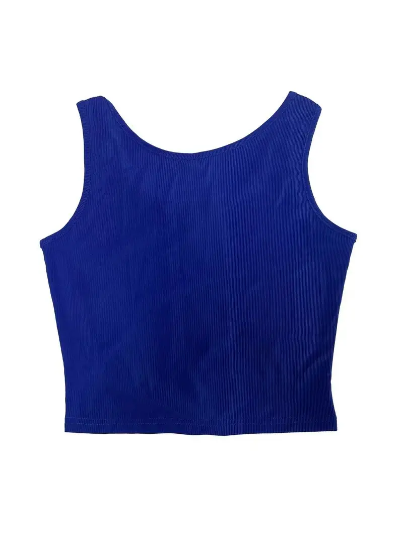 Sexy Sommer-Tanktop mit V-Ausschnitt und Kordelzug – langlebige, mikroelastische Strickweste, pflegeleicht und halbtransparent – Detail 8