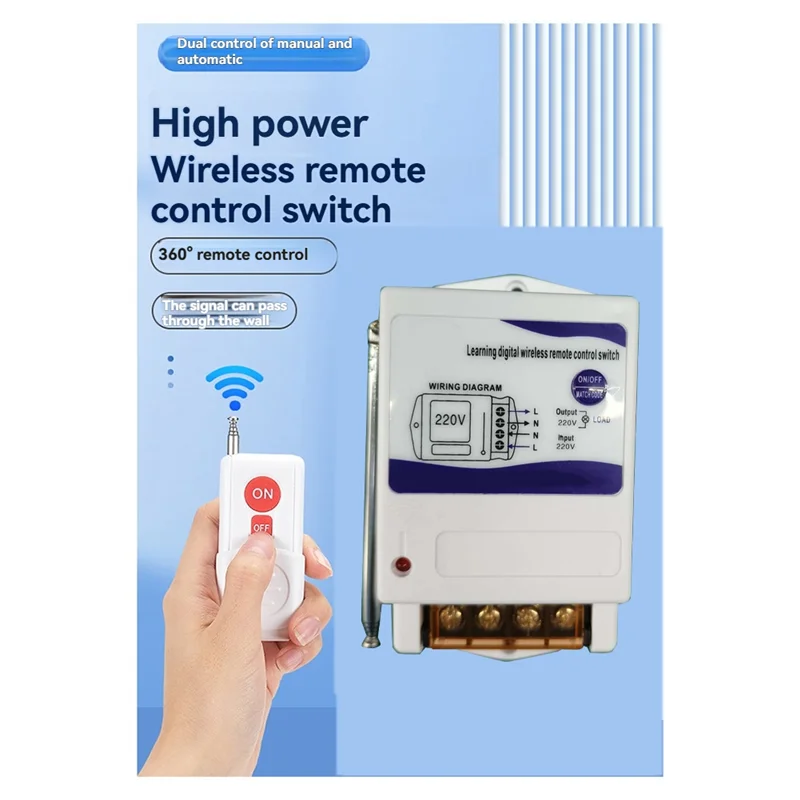 B64B-Remote Control 220V High Power Water Pump With 1KM Range Industrial& Household For Motor& Lighting Applications
