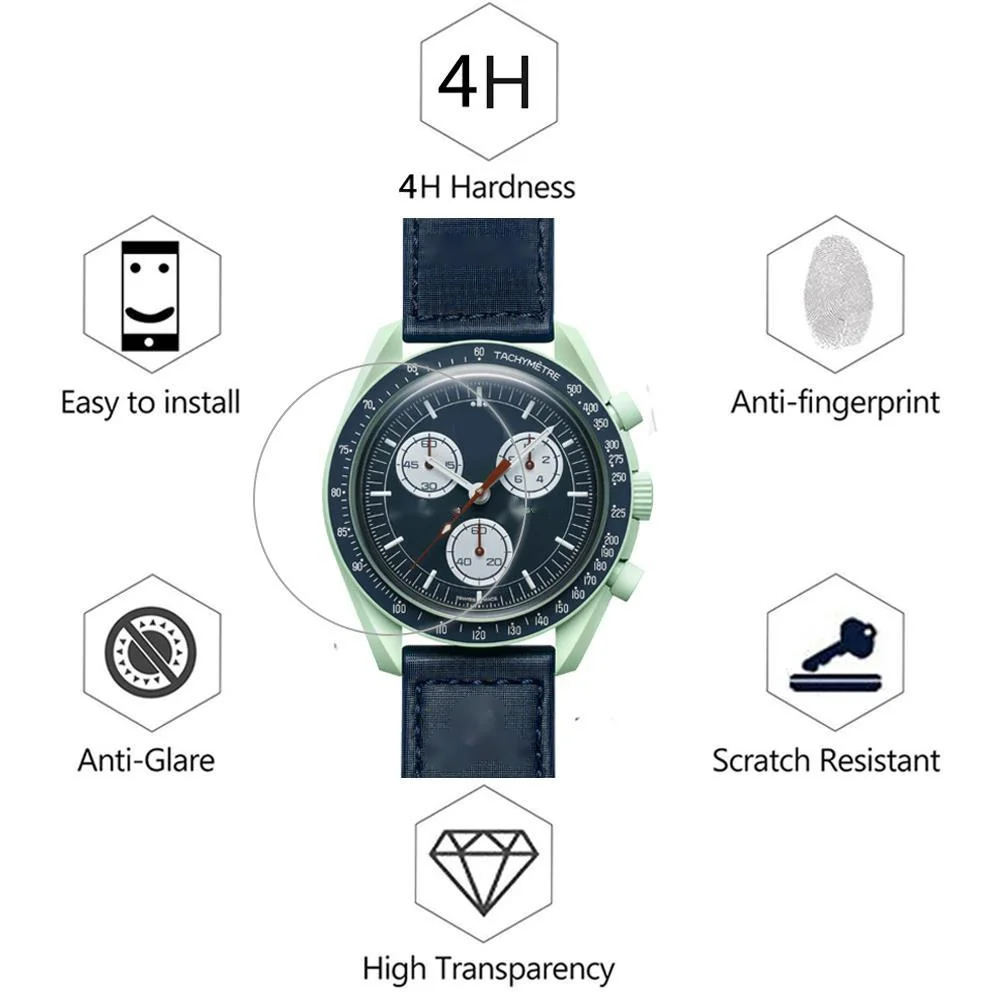 Soft TPU Hydrogel Film For Omega Swatch Co Branded Watch Screen Protector Full Coverage Film For Bioceramic MoonSwatch SO33