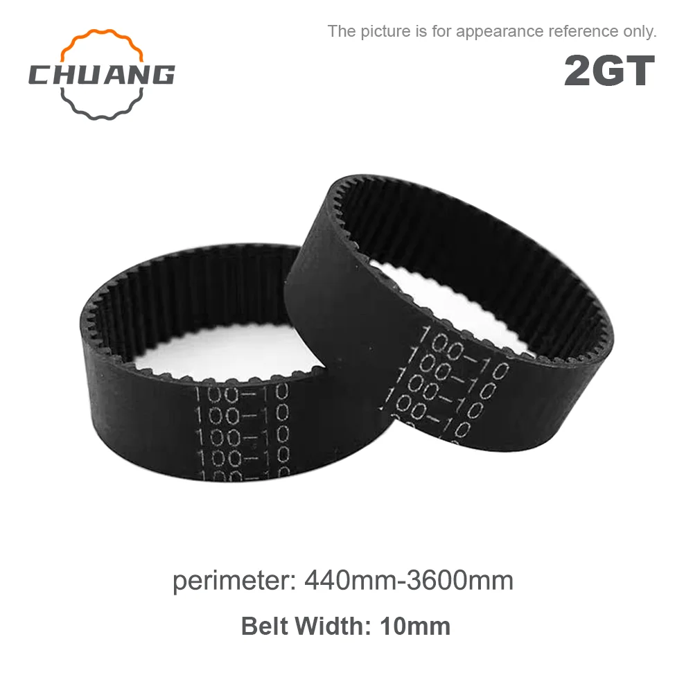 

2GT Timing belt Length 440mm-3600mm Width 10mm 2GT Closed loop rubber band 2GT Timing belt
