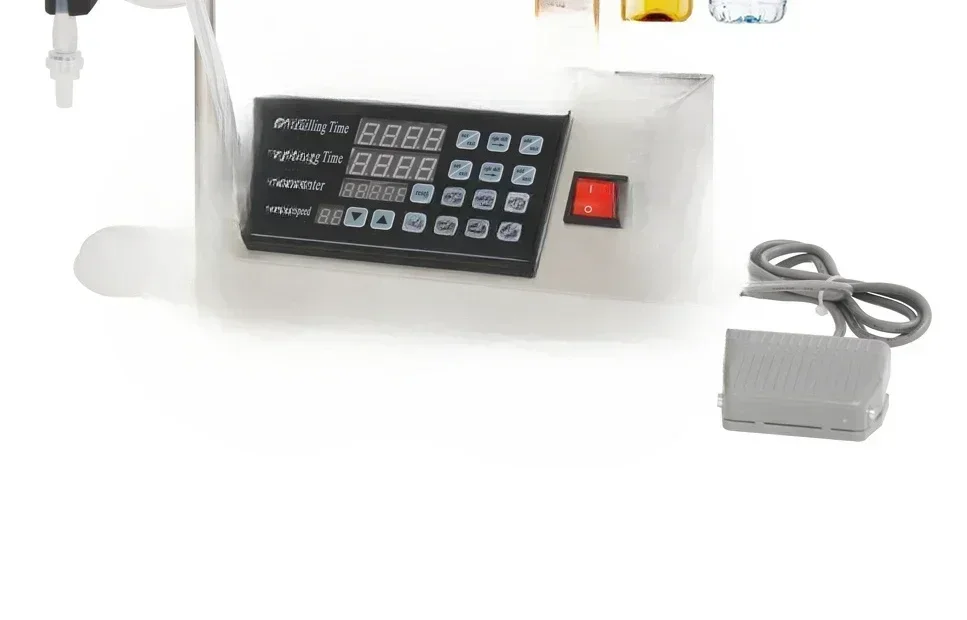 

Полуавтоматическая машина для розлива жидкостей в бутылки 30 мл (одна головка), для напитков и соков, хит продаж