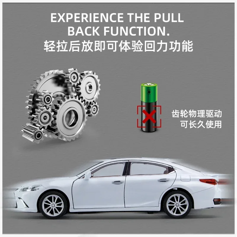 1:24 Lexus ES300 Alloy Car Model Diecast & Toy Vehicles Metal Toy Car Model Collection High Simulation Childrens Gift A406