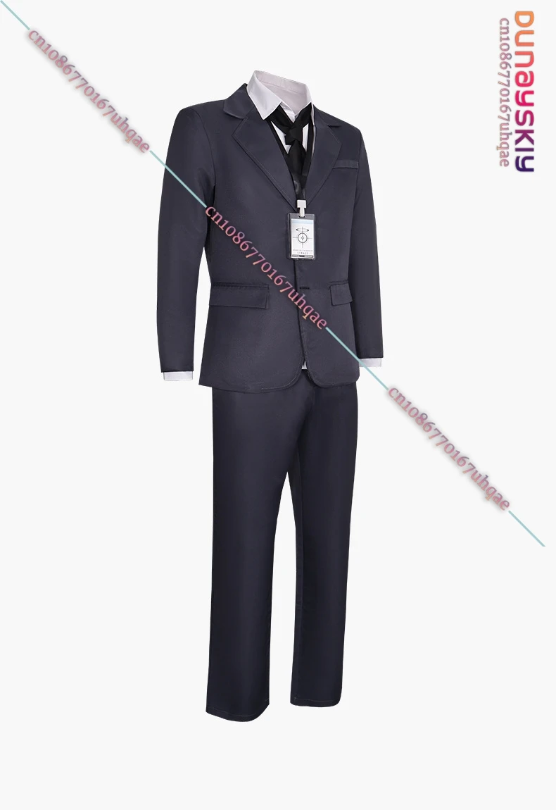 SAIKOU-Cosplay Blue Archive Sensei Grey Teacher Suit Unisex Outfit White Shirt Black Tie IDBadge Academic Style Anime Characte view 4