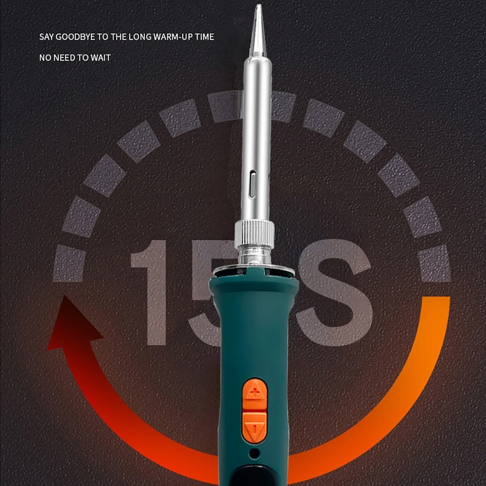 120W Electric Soldering Iron with Ceramic Heating Core 200-600℃ Adjustable Digital Display 909 Welding Pen Tip 110V / 220V view 2