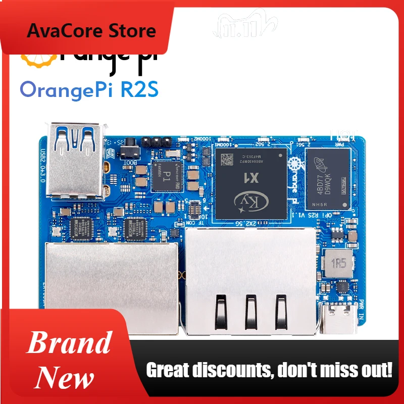 AvaCoreOrange Pi R2S 2GB RAM 8GB eMMC Single Board Computer