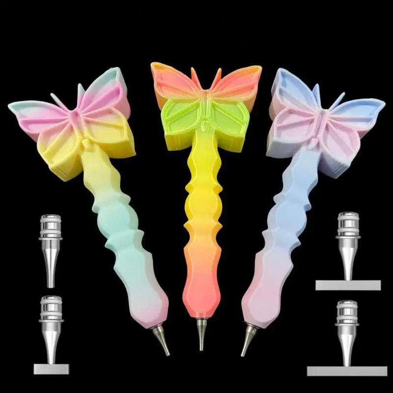 

3D Print Butterfly Diamond Painting Pen, Embroidery Dot Drill Pen Tool,Multifunctional Metal Tips Accessories