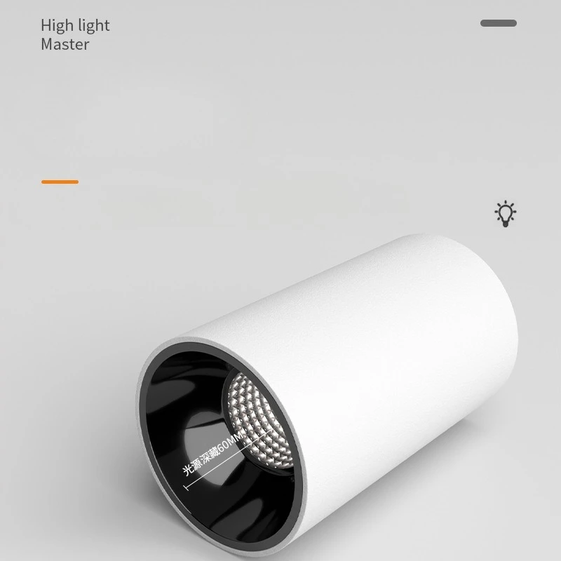 Surface Mounted LED Downlight Anti Glare No Cutout Ceiling Spotlight Modern Minimalist Lamp For Living Room Bedroom Hallway Shop
