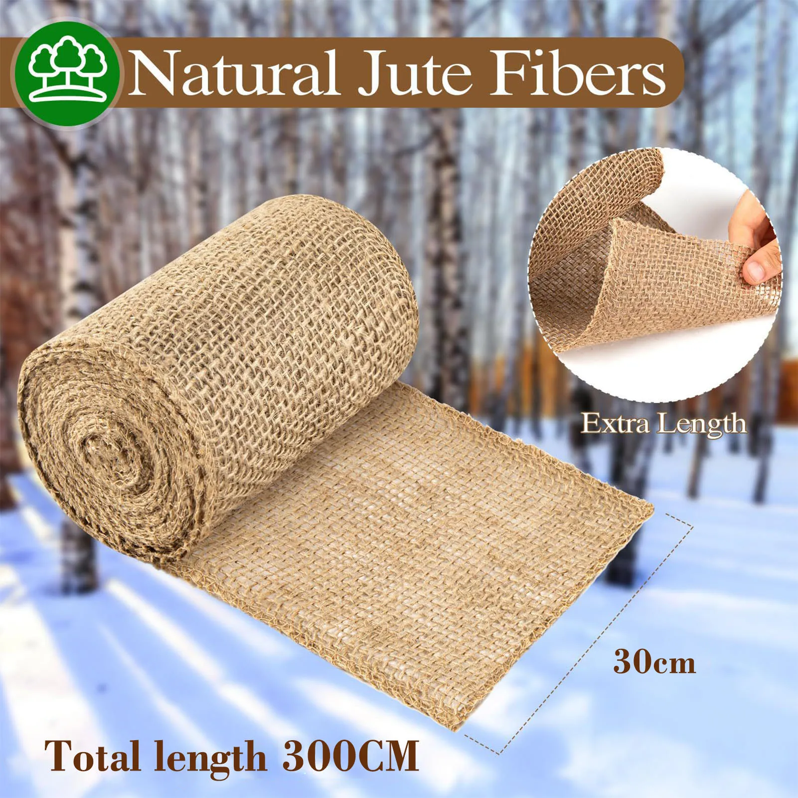 Natural Burlap Tree Protector Help Trees Resist Cold Frost Bandage Wraps for Different Types of Trees