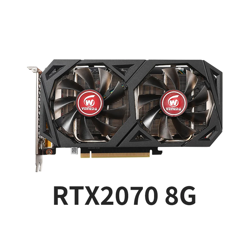 VEINEDA RTX 2070 8GB Graphics Card GDDR6  8pin 256Bit PCI Express 3.0x16 1410MHz PC gaming  placa de video