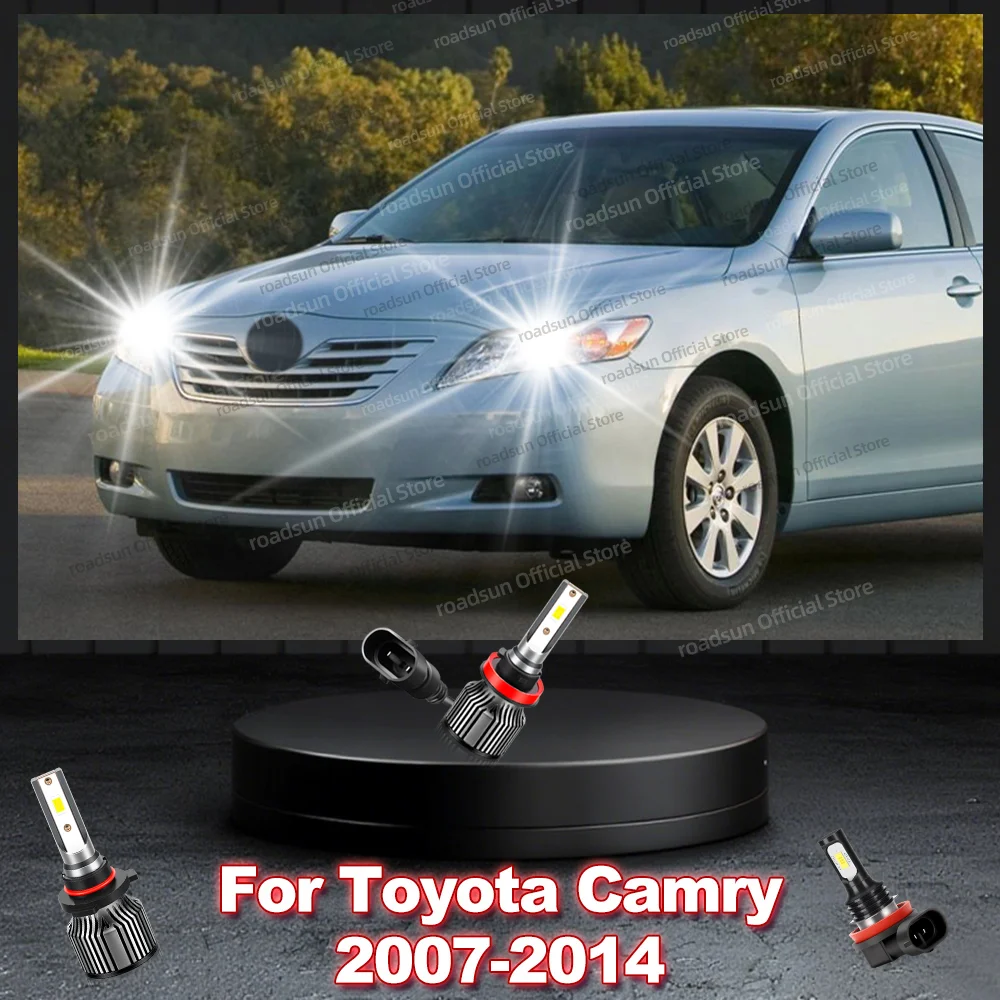

2/6 шт. светодиодные фары Canbus 30000LM, авто лампа 6000K, противотуманные фары для Toyota Camry 2007 2008 2009 2010 2011 2012 2013 2014