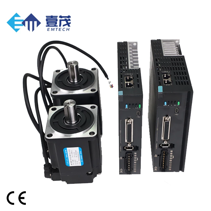 EMTECH 80mm serie monofásico 750W/1KW controlador de accionamiento de servomotor de alto par 3000rpm servomotores de máquina de coser motores de CA
