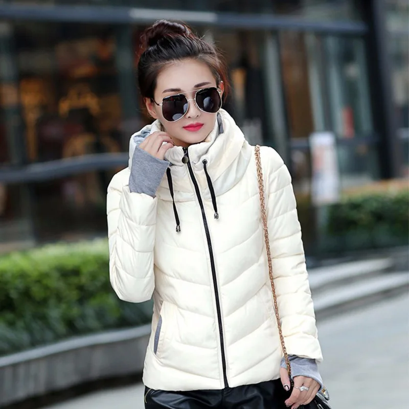 Women Winter Coat Hooded Quilted Parkas Zipper Up Casual Women Overcoat Waterproof Outdoor Wear Thick Jacket Female Top Clothing