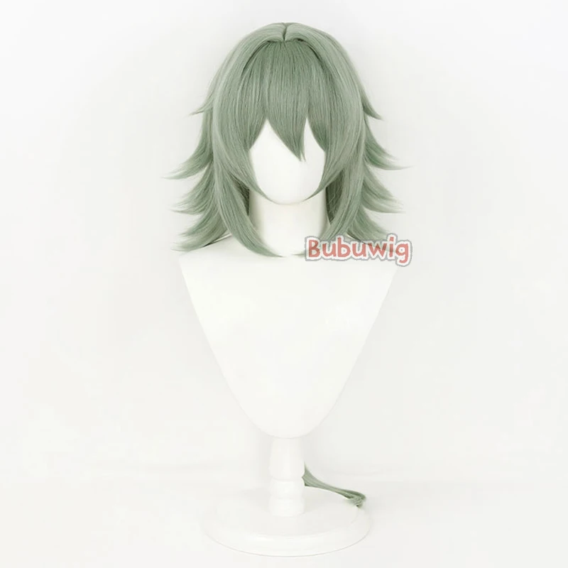 Bubuwig Synthetic Hair Caesar King Cosplay Wigs Zenless Zone Zero Caesar King 90cm Long Straight Green Cos Wig Heat Resistant