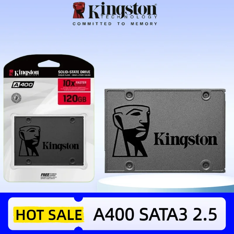 Kingston Internal Solid State Drive  SSD A400 256GB 512GB  2.5 Inch SSDs SATA III HDD Hard Disk for Laptop Desktop PC