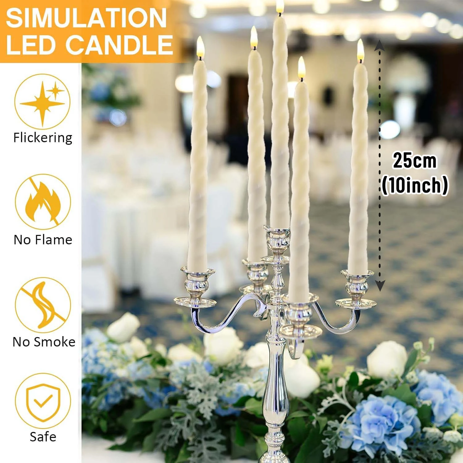 12-200 قطعة دوامة عديمة اللهب تفتق الشموع لحفل الزفاف الخفقان LED الشموع بطارية تعمل شمعة وهمية حفلة عشاء ديكور المنزل