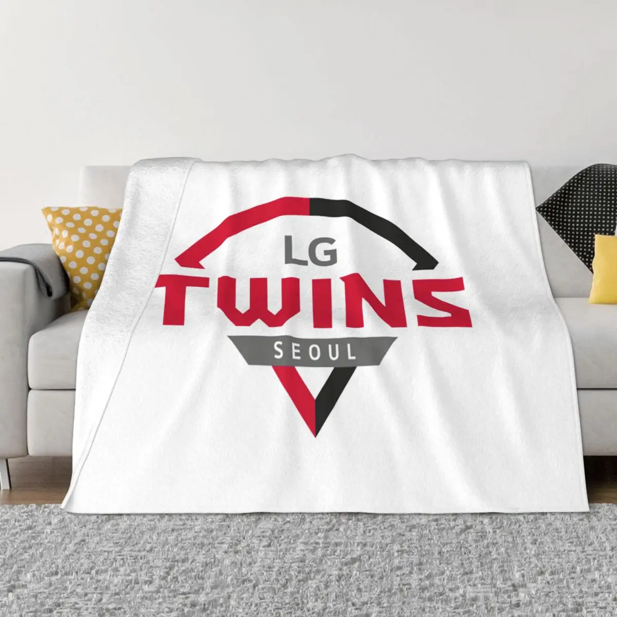 Lg Twins Baseball Team Sport Lover Blanket Coral Fleece Plush All Season Super Soft Throw Blanket for Home Travel Bedding Throws