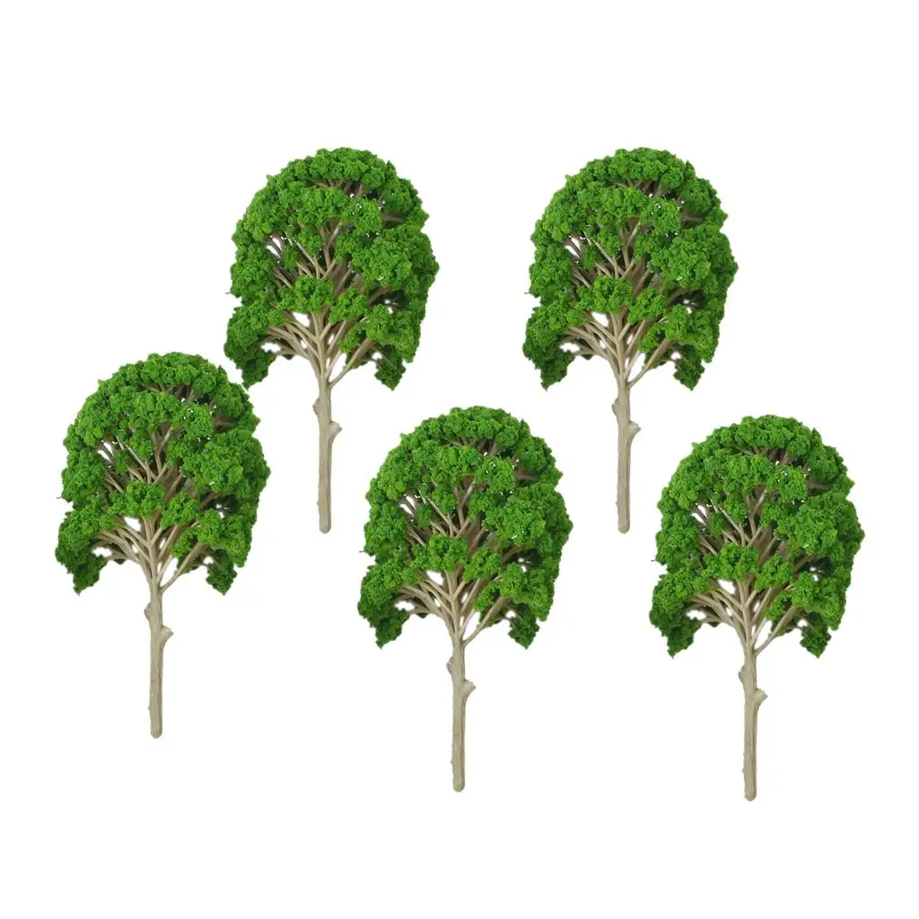 15cm Model Tree Forest Plants Making Accessories HO Scale Train Railway Railroad Scenery Diorama or Layout, Pack of 5