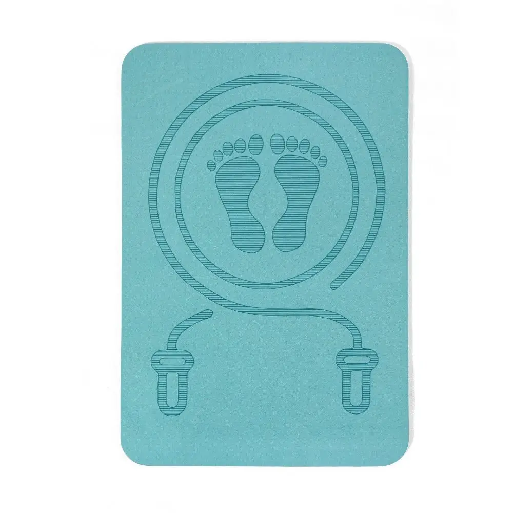 Fitness Carpet Anti-noise Jump Rope Mat Cushioning TPE Yoga Fitness Mats Sweat Proof with Position Line Skipping Mat Rope Sports