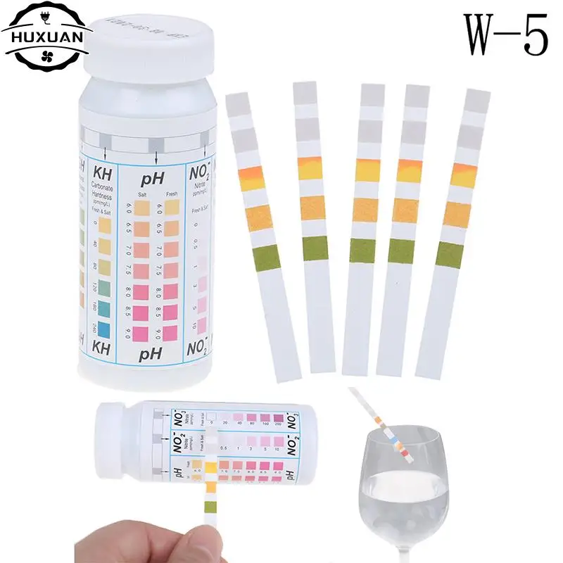 50 Strips 5 in 1 Swimming Pool Spa Water Test Strips Nitrate Nitrite PH Hardness