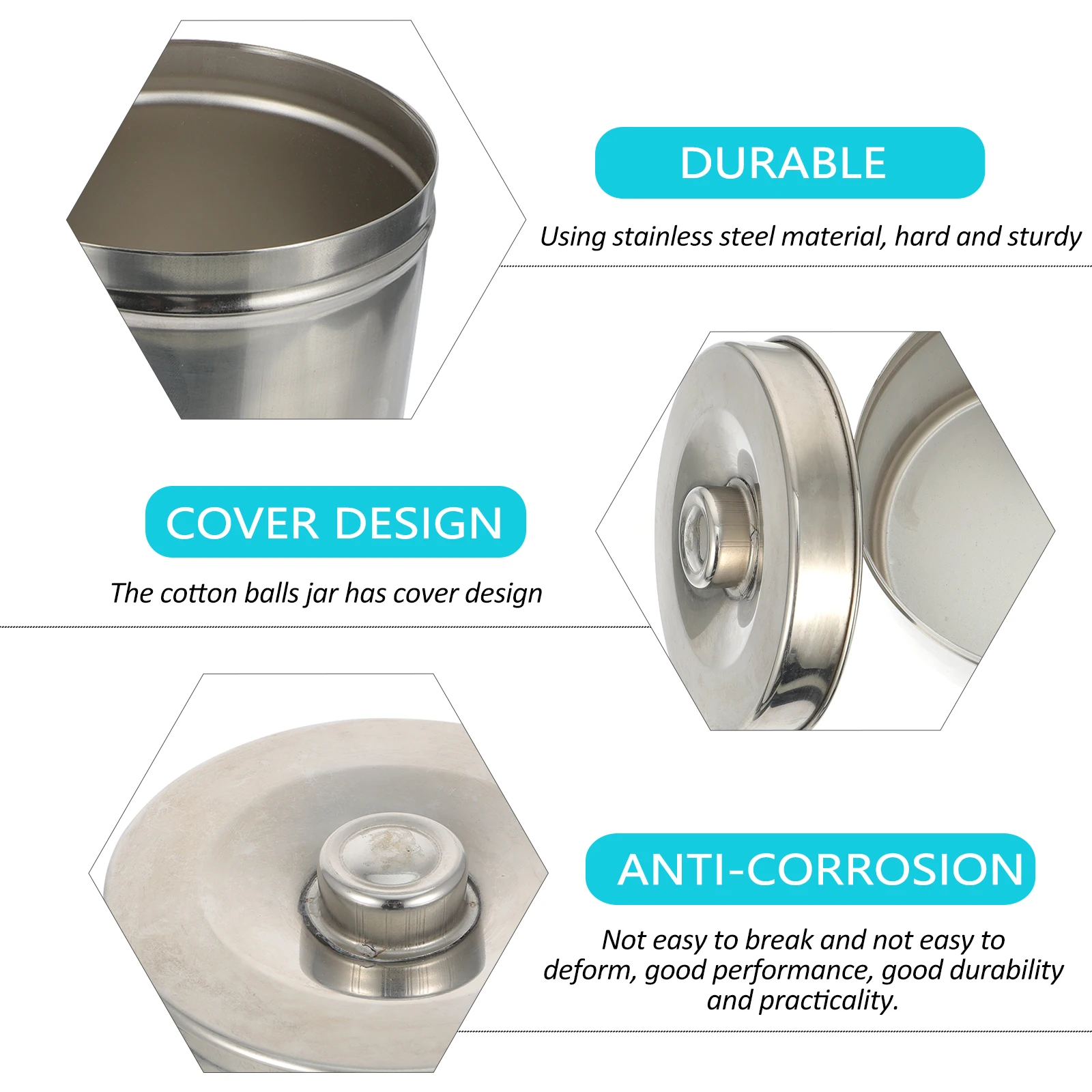 

Gauze Cylinder Sterilization Container Sample Holder Stainless Steel Ointment Jar Thicken Cotton Silver Storage