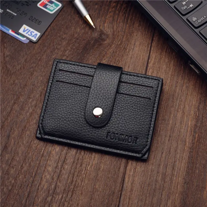 Fashion Leather Men Money for Case Credit Card Holder Coin Pock