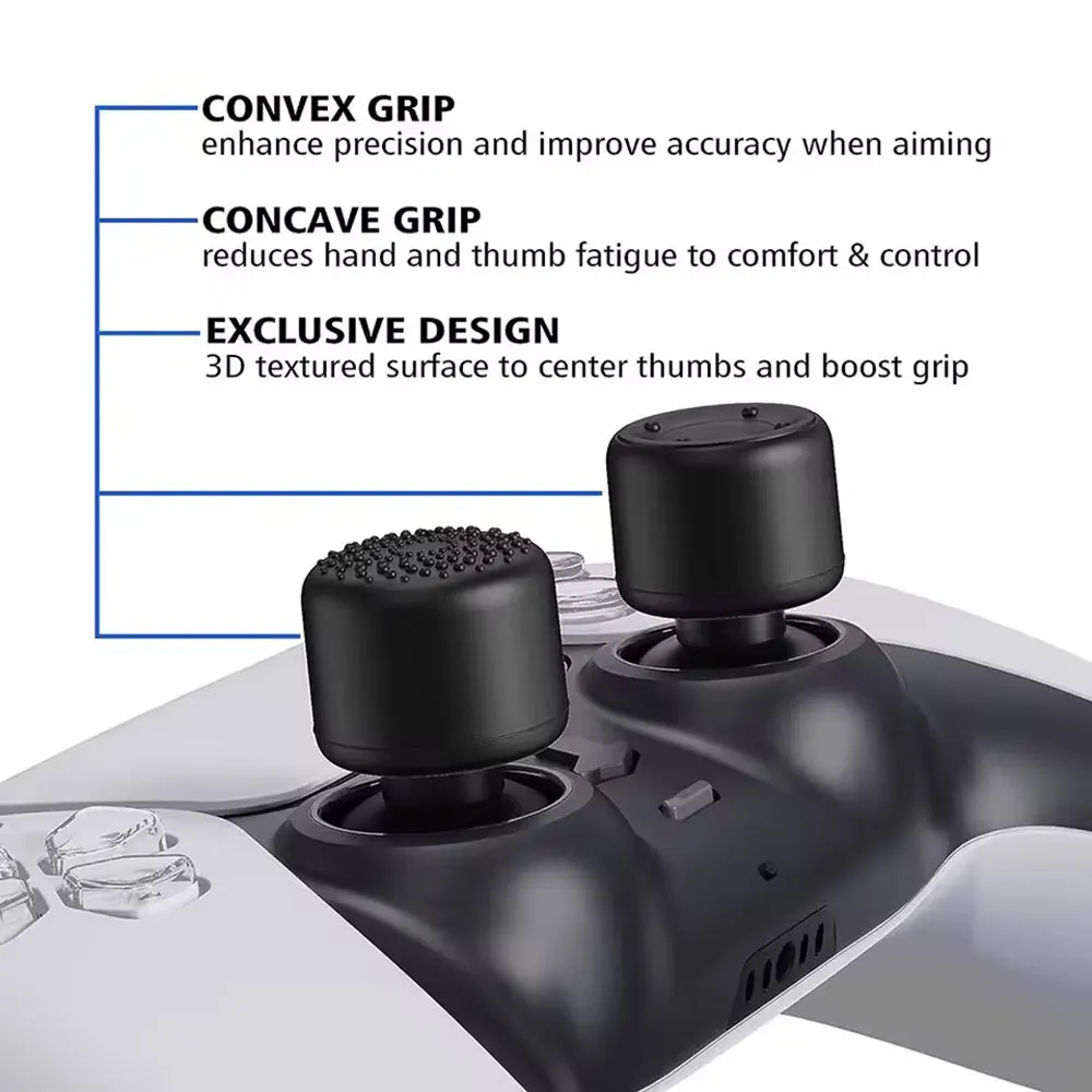 1 Set 8 in 1 Analog Thumb Stick Grip Cap For PS5 PS4 Xbox 360 Controller Joystick Cover Thumb Silicone Sticks Game Accessories