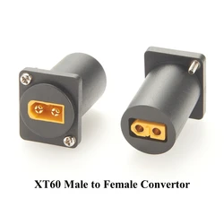 D Type XT60 Male to Female Convertor XT60 Wireless XLR Chassis Panel Mount Adapter for RC FPV Toy Car Plane Drone Battery