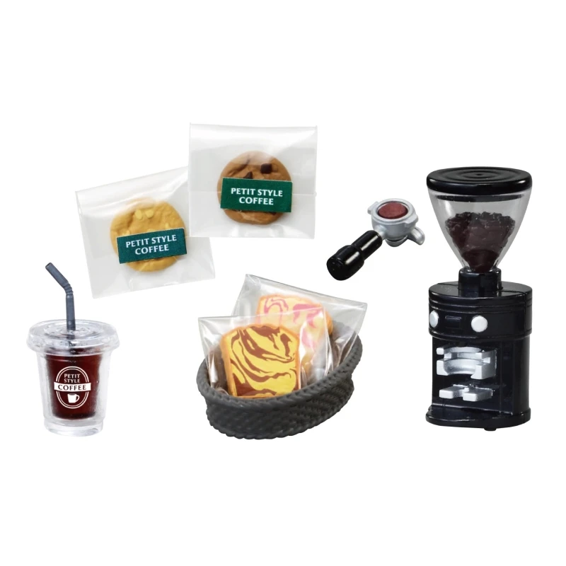 レメントファッションコーヒーハウスシリーズミニチュアセットスタイリッシュカフェDIYキッチン用品カッププレートコレクタブルディスプレイモデルデコレーションギフト