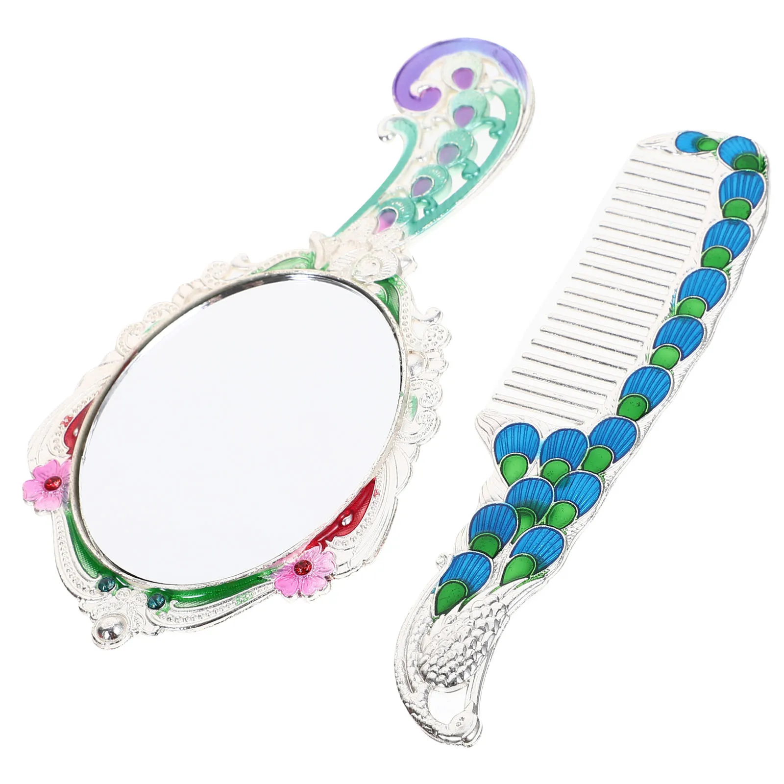 

1Set Adorable Mirror with Comb Exquisite Simple Design Suitable for All Ages Gift Vintage Design Mirror