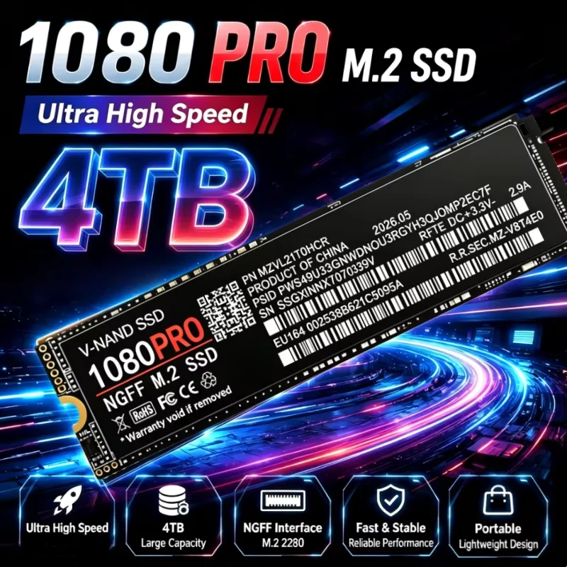 M.2 1080 PRO SSD NGFF 500GB 1TB 2TB 4TB SSD M.2 2280  NGFF SSD Internal Solid State Drive Disk for PS5 Laptop Desktop
