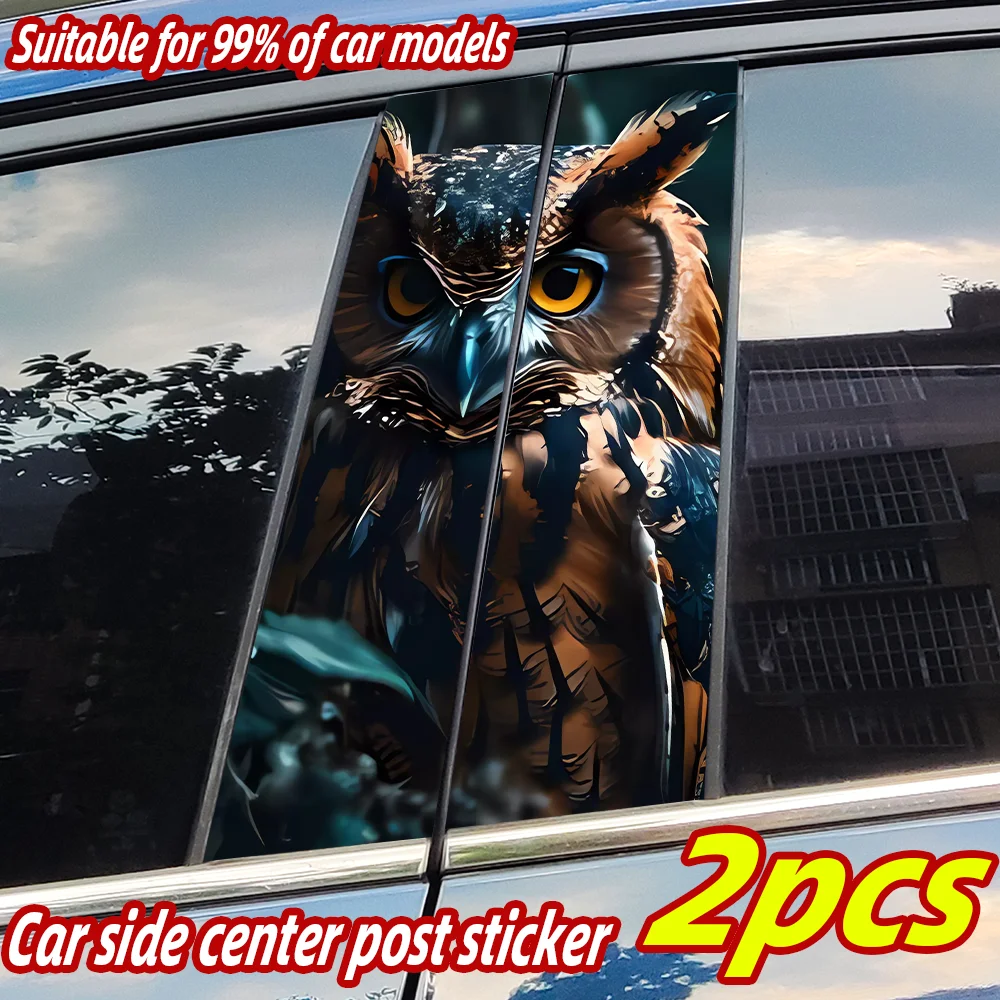 

Owl Car Stickers Car B-pillar Vinyl Decals Waterproof Auto Center Pillar Sticker Cover Scratches Vehicle Decor Accessories