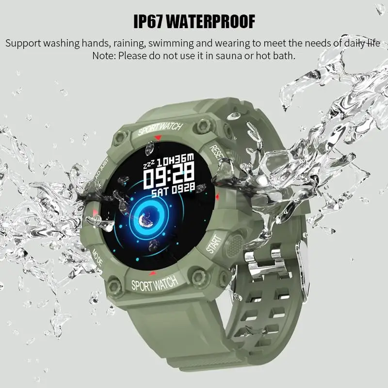 FD68 reloj inteligente para hombre y mujer, pulsera deportiva conectada con Bluetooth, táctil, para IOS y Android