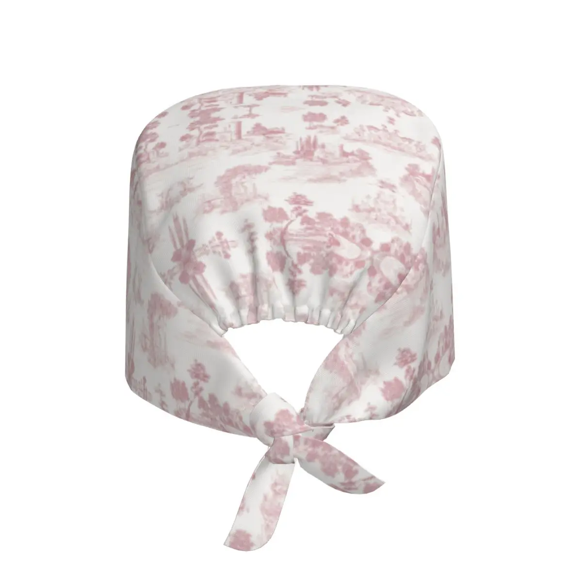 Винтажная рабочая кепка Toile De Jouy на заказ, удобная рабочая кепка для мужчин и женщин, румяно-розовая, белая, хирургическая шапка, скрабы для медсестры