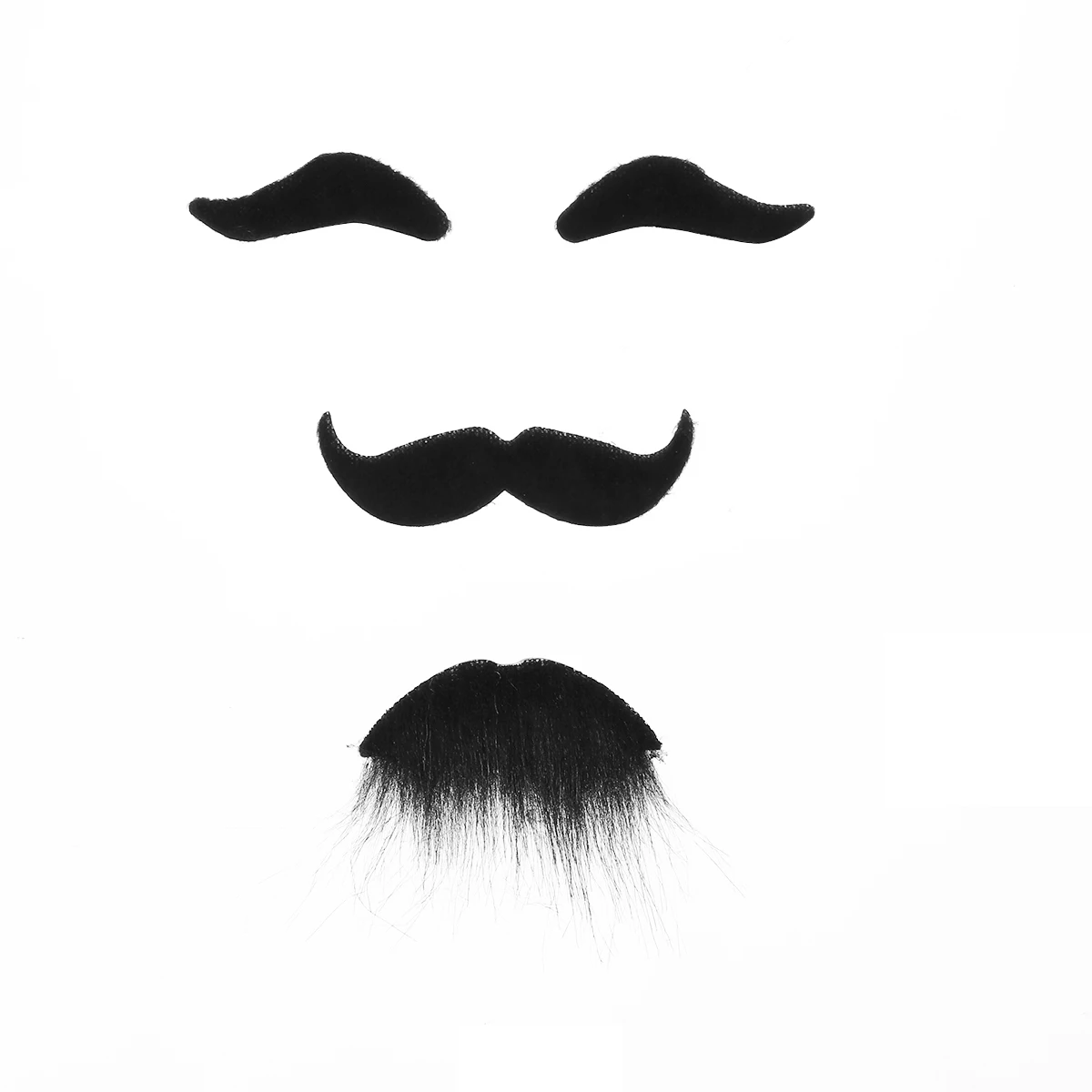 

Black Halloween Fake Beard Mustache Self-Adhesive Cosplay Prop Costume Party Accessory Simulation Whiskers Cosplay Beard