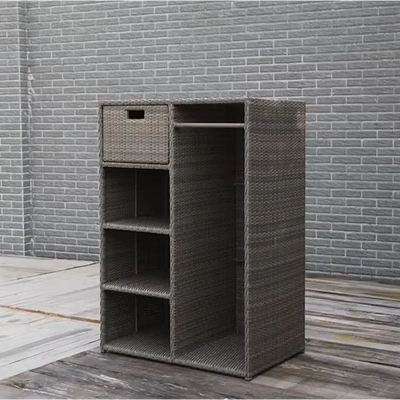 Pool Pillow Storage Furniture Modern Outdoor Rattan Cabinet