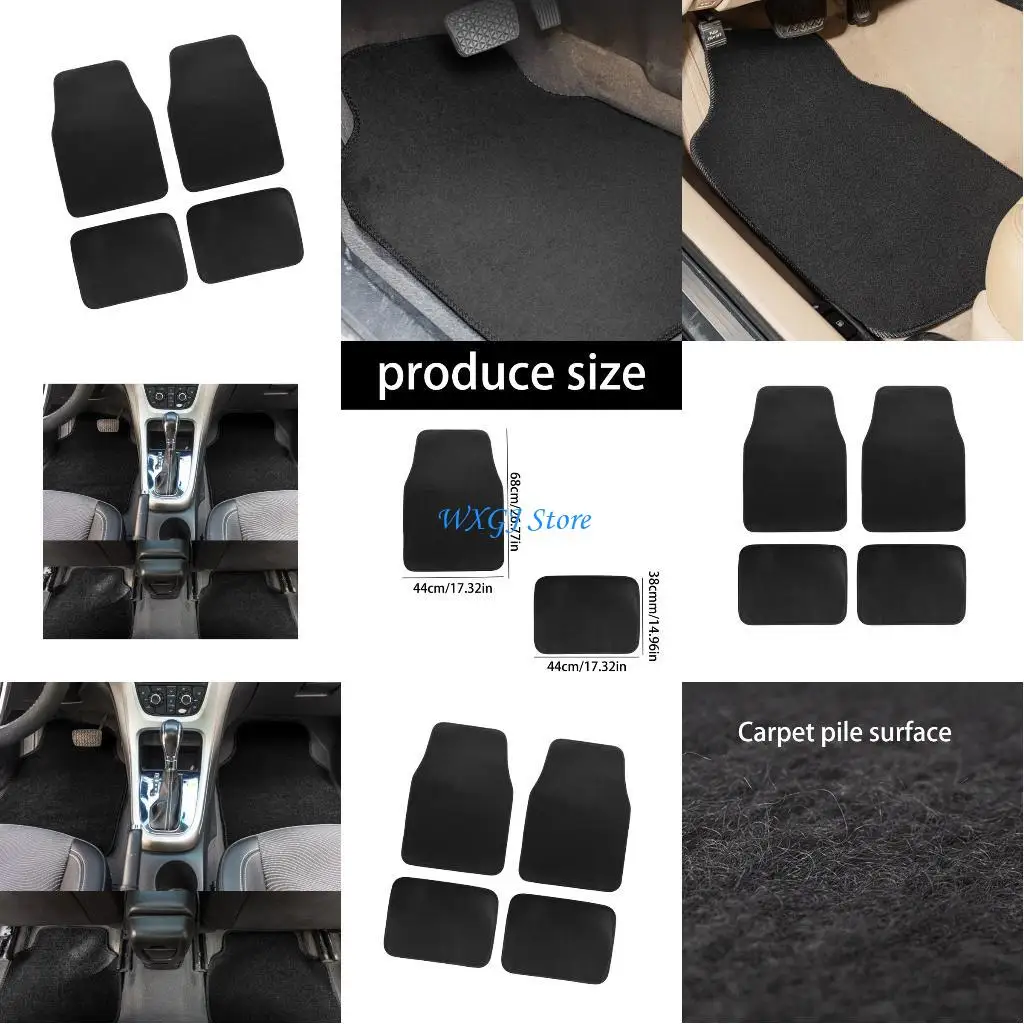

37JE Universal Wear Resistant Car Carpet Floor Mats Set Of 4 Waterproof Antislip Grip For Trucks Sedan SUV Interior Accessories